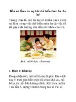 Bốn sai lầm của mẹ khi chế biến thức ăn cho bé pptx