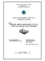 Khóa luận tốt nghiệp tìm hiểu những điểm mới của luật thuế giá trị gia tăng 2008