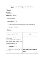 Tiết 4 : MỘT SỐ OXIT QUAN TRỌNG docx