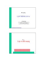 Bài giảng lập trình java - Bài 2 pps