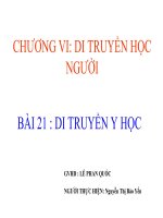 Giáo án điện tử môn sinh học: Sinh học lớp 12- Bài 21 pps