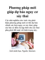 Phương pháp mới giúp dự báo nguy cơ sảy thai pps