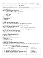Bài kiểm tra sinh 8 KÌ 1 doc