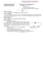 Đề thi và đáp án kiểm tra chất lượng học kì 1 môn vật lý lớp 11 tỉnh Bình Thuận pptx