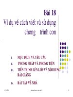 Bài 18: Ví dụ về cách viết và sử dụng chương trình con pdf