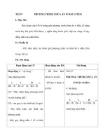 Tiết 47 PHƯƠNG TRÌNH CHỨA ẨN Ở MẪU (TIẾP) pps