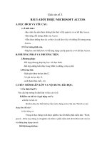 Giáo án số 3. GIỚI THIỆU MICROSOFT ACCESS pptx