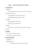 Tiết 15 : MỘT SỐ MUỐI QUAN TRỌNG potx