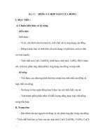 Bài 35: I. MỤC TIÊU: ĐỒNG VÀ HỢP CHẤT CỦA ĐỒNG potx