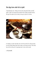 Da đẹp hơn nhờ bã cà phê pot