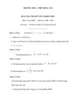 ĐỀ LUYỆN THI THỬ TỐT NGHIỆP THPT Môn : Toán pptx