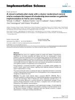 A mixed methods pilot study with a cluster randomized control trial to evaluate the impact of a leadership intervention on guideline implementation in home care nursing ppsx