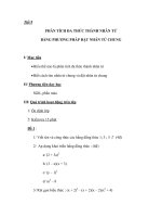 Tiết 9 PHÂN TÍCH ĐA THỨC THÀNH NHÂN TỬ BẰNG PHƯƠNG PHÁP ĐẶT NHÂN TỬ CHUNG ppt