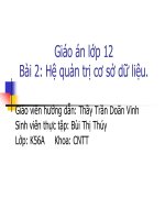 Bài 2: Hệ quản trị cơ sở dữ liệu. ppsx
