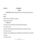 CHƯƠNG 2: CACBOHIĐRAT MỞ ĐẦU potx