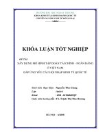 xây dựng mô hình tập đoàn tài chính - ngân hàng ở việt nam đáp ứng yêu cầu hội nhập kinh tế quốc tế (kl)