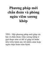 Phương pháp mới chẩn đoán và phòng ngừa viêm xương khớp pdf