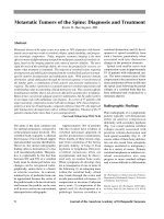 Khối u di căn của các cột sống: Chẩn đoán và điều trị potx