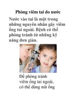 Phòng viêm tai do nước Nước vào tai là một trong những nguyên nhân gây viêm ống potx