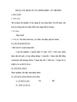 BÀI 22: TÁC DỤNG TỪ CỦA DÒNG ĐIỆN - TỪ TRƯỜNG doc