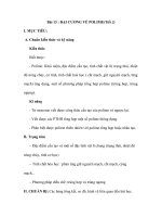 Bài 13 : ĐẠI CƯƠNG VỀ POLIME(Tiết 2) docx