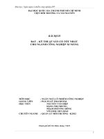 BAT – KỸ THUẬT SẴN CÓ TỐT NHẤT CHO NGÀNH CÔNG NGHIỆP XI MĂNG