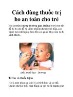 Cách dùng thuốc trị ho an toàn cho trẻ pps