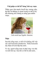 9 bộ phận cơ thể dễ ''''hỏng'''' khi say rượu doc