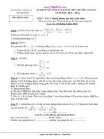Đề thi tuyển sinh lớ 10 năm học 2011-2012 pot