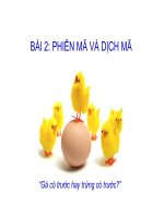 Giáo án điện tử môn sinh học: Sinh Học lớp 12- Bài số 2, SGK ppt