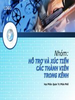 hỗ trợ và xúc tiến các thành viên trong kênh phân phối