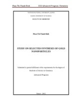 STUDY ON SELECTED SYNTHESES OF GOLD NANOPARTICLES  khóa luận tốt nghiệp tiếng anh