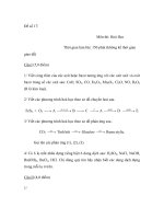 Đề số 17: Môn thi: Hoá Học pptx