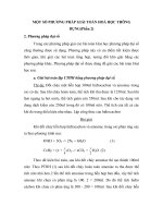 MỘT SỐ PHƯƠNG PHÁP GIẢI TOÁN HOÁ HỌC THÔNG DỤNG(Phần 2) potx