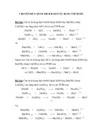 CHUYÊN ĐỀ 9: DUNG DỊCH BAZƠ TÁC DỤNG VỚI MUỐI pptx