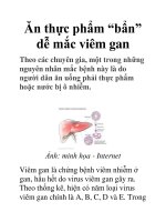 Ăn thực phẩm “bẩn” dễ mắc viêm gan pdf