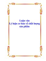 Luận văn - Lý luận cơ bản về chất lượng sản phẩm ppt