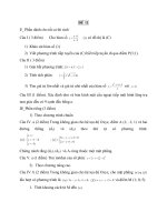 Đề ôn tập tốt nghiệp toán (Phần 3) pdf