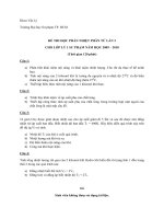 Đề thi học phần nhiệt phân tử lần 2 lớp lý 1 2009-2010 ppsx