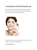 4 cách giúp thu nhỏ lỗ chân lông hiệu quả ppt