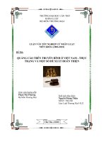 quảng cáo trên truyền hình ở việt nam thực trạng và một số đề xuất hoàn thiện