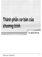 Thành phần cơ bản của chương trình potx