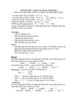 CHUYÊN ĐỀ 7: AXIT TÁC DỤNG VỚI BAZƠ (BÀI TOÁN HỖN HỢP AXIT TÁC DỤNG VỚI HỖN HỢP BAZƠ) pdf