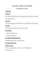 SỰ OXI HÓA – PHẢN ỨNG HÓA HỢP ỨNG DỤNG CỦA OXI pps