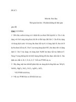 Đề số 5: Môn thi: Hoá Học potx