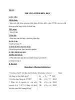 Tiết 22: PHƯƠNG TRÌNH HÓA HỌC pptx