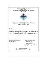 pháp luật về quảng cáo thương mại thực tiễn và hướng hoàn thiện