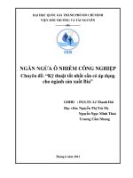 Kỹ thuật tốt nhất sẳn có áp dụng cho ngành sản xuất Bia
