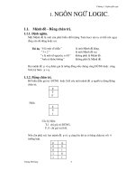 Chương 1: Ngôn ngữ Logic ppt