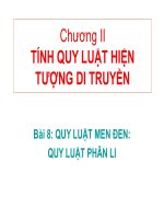 Giáo án điện tử môn sinh học: Sinh Học lớp 12- Quy luật phân ly của MenDen pot